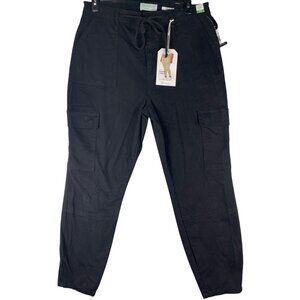 RE generation By Celebrity Pink Womens Size 14 High-Rise SKINNY Cargo Pants Blac